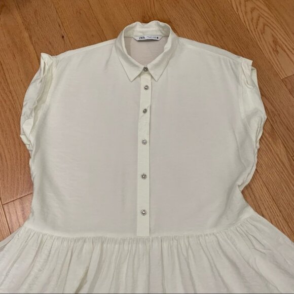 Zara extured iered hite cru ress - Picture 7 of 15